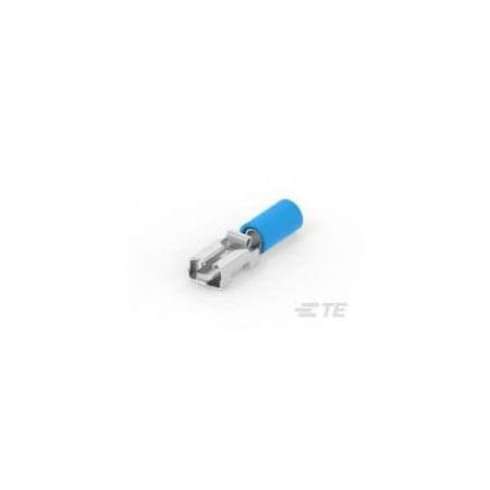 Te Connectivity Receptacle, 6.35 .250 Series, Positive-Lock, Pidg, Wire Size: 1.5-2.5 Mm2 165536-1